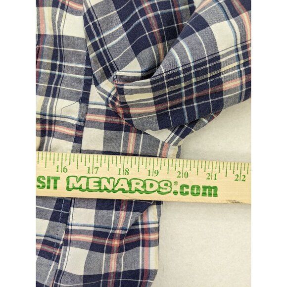 Hollister Women's Blazer Size L Blue Plaid 3/4 Sleeve Preppy - Picture 9 of 13